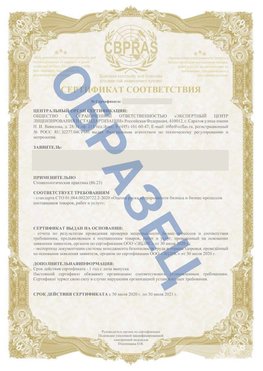 Образец Сертификат СТО 01.064.00220722.2-2020 Норильск Сертификат СТО 01.064.00220722.2-2020 