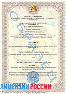 Образец разрешение Норильск Сертификат ISO 50001